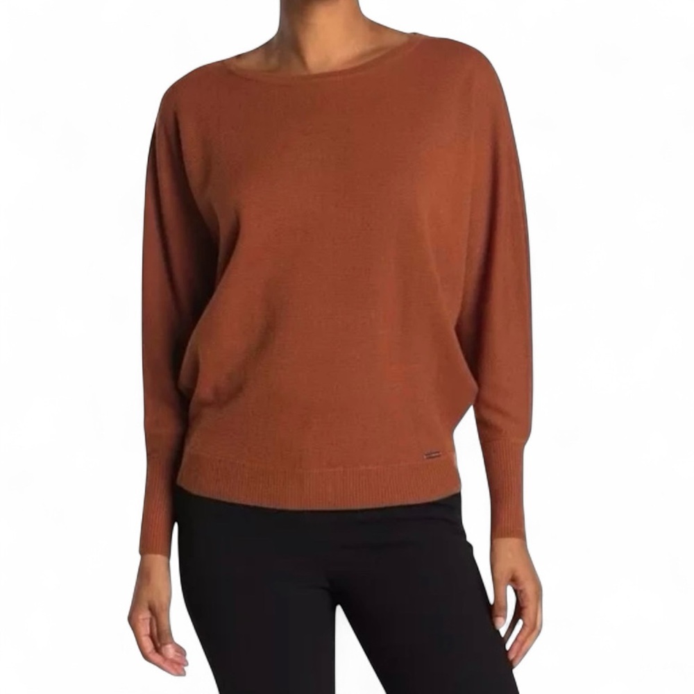 T Tahari Dolman Sleeve Sweater Size Small Wild Copper Honey Rust